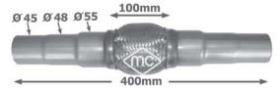 METALCAUCHO 02046 - FLEXIBLE ESCAPE 400 trenza de 100MM
